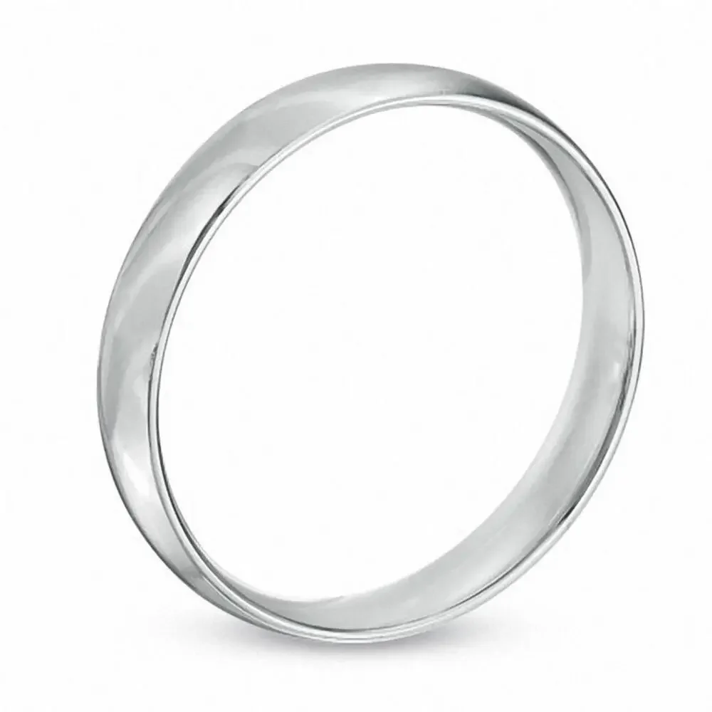 Men's Polished Wedding Ring in Sterling Silver - Size 10